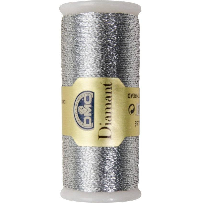 DMC Diamant Metallic Thread 38.2yd / D415 Dark Silver