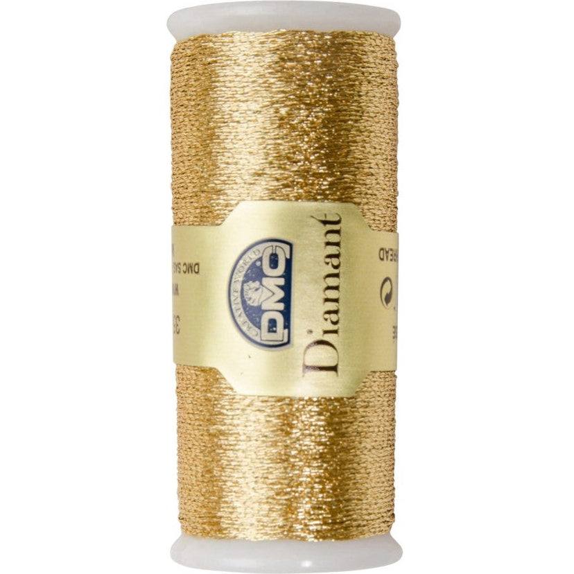 DMC Diamant Metallic Thread 38.2yd / D3821 Light Gold