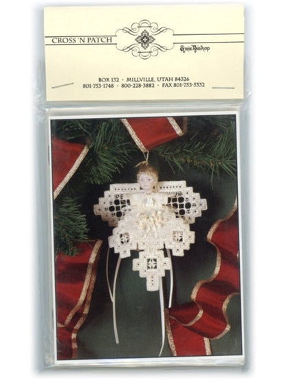 1995 Christmas Angel Card (Hardanger pattern) & Envelope - pack of 6