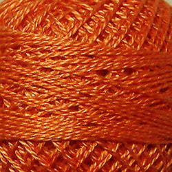 Valdani Solid Pearl Cotton Ball Size 5 - 46yd / 72 Peach Orange