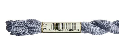 DMC Pearl Cotton Skeins Size 5 / 318 LT Steel Gray