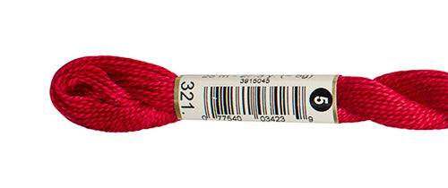 DMC Pearl Cotton Skeins Size 5 / 321 Red