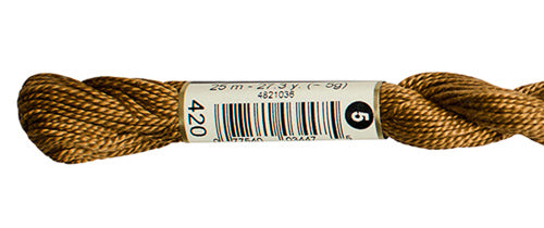 DMC Pearl Cotton Skeins Size 5 / 420 DK Hazelnut Brown