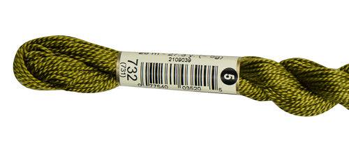 DMC Pearl Cotton Skeins Size 5 / 732 Olive Green