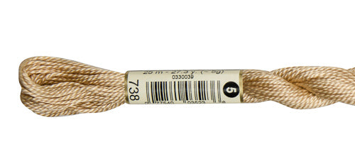 DMC Pearl Cotton Skeins Size 5 / 738 V LT Tan