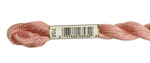 DMC Pearl Cotton Skeins Size 5 / 758 V LT Terra Cotta