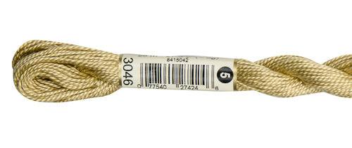 DMC Pearl Cotton Skeins Size 5 / 3046 MD Yellow Beige