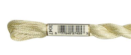 DMC Pearl Cotton Skeins Size 5 / 3047 LT Yellow Beige