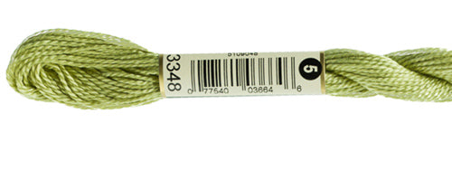 DMC Pearl Cotton Skeins Size 5 / 3348 LT Yellow Green