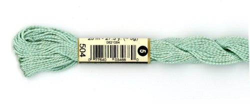 DMC Pearl Cotton Skeins Size 5 / 504 V LT Blue Green