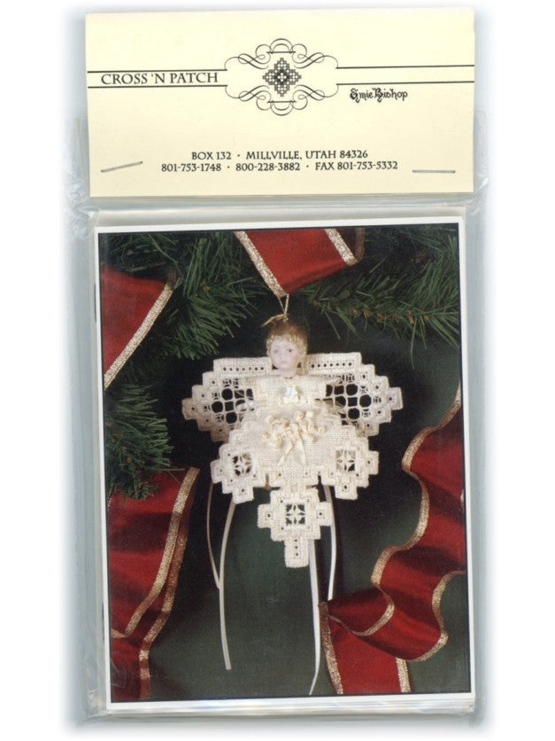 1995 Christmas Angel Card (Hardanger pattern) & Envelope - pack of 6