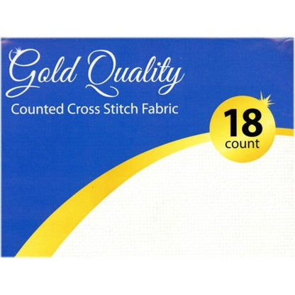 Design Works Gold Quality Aida Counted Cross Stitch Fabric - 18 count