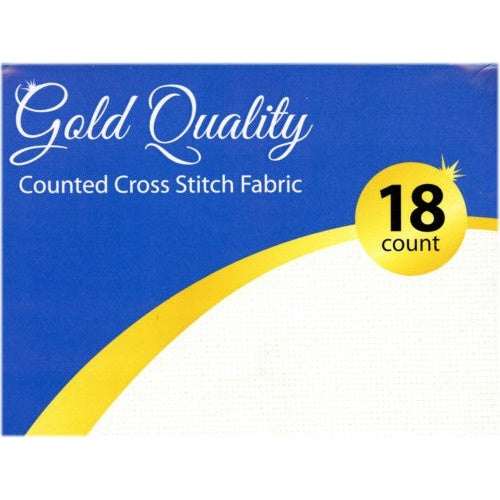 Design Works Gold Quality Aida Counted Cross Stitch Fabric - 18 count