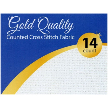 Design Works Gold Quality Aida Counted Cross Stitch Fabric - 14 count