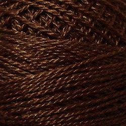 Valdani Solid Pearl Cotton Ball Size 8 - 73yd / 1645 Red Brown Dark