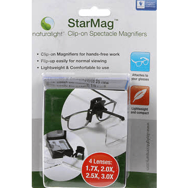 StarMag Clip-on Spectacle Magnifiers - with 4 Lenses