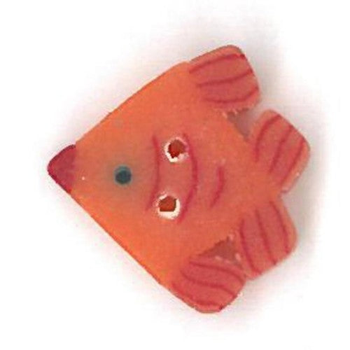 Small Orange Fish Button