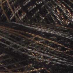 Valdani Variegated 3 Strand Ball Cotton Floss - 30yd / P11 Aged Black