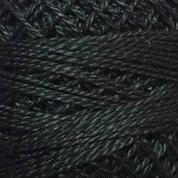 Valdani Solid Pearl Cotton Ball Size 12 - 109yd / 8112 Black Medium