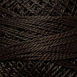 Valdani Solid Pearl Cotton Ball Size 12 - 109yd / 8122 Brown Black Med