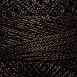 Valdani Solid Pearl Cotton Ball Size 5 - 46yd / 8122 Brown Black Med