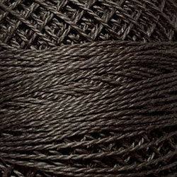 Valdani Solid Pearl Cotton Ball Size 12 - 109yd / 8121 Brown Black Light