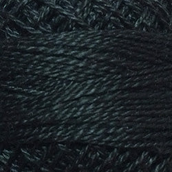 Valdani Solid Pearl Cotton Ball Size 12 - 109yd / 8113 Black Dark