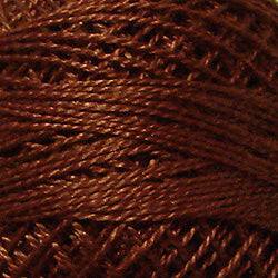 Valdani Solid Pearl Cotton Ball Size 12 - 109yd / 1642 Red Brown Medium Light