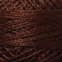 Valdani Solid Pearl Cotton Ball Size 12 - 109yd / 1644 Red Brown Medium Dark