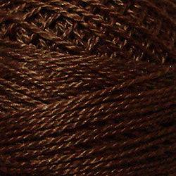 Valdani Solid Pearl Cotton Ball Size 5 - 46yd / 1645 Red Brown Dark