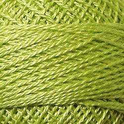 Valdani Solid Pearl Cotton Ball Size 5 - 46yd / 1262 Luminous Lime