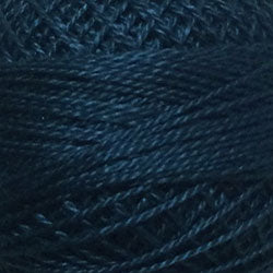 Valdani Solid Pearl Cotton Ball Size 5 - 46yd / 42 Deep Blue Teal