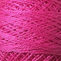 Valdani Solid Pearl Cotton Ball Size 8 - 73yd / 49 Electric Pink