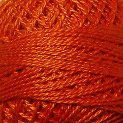 Valdani Solid Pearl Cotton Ball Size 12 - 109yd / 73 Peach Orange Dark