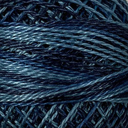 Valdani Variegated Pearl Cotton Ball Size 5 - 46yd / O537 Sea Deep