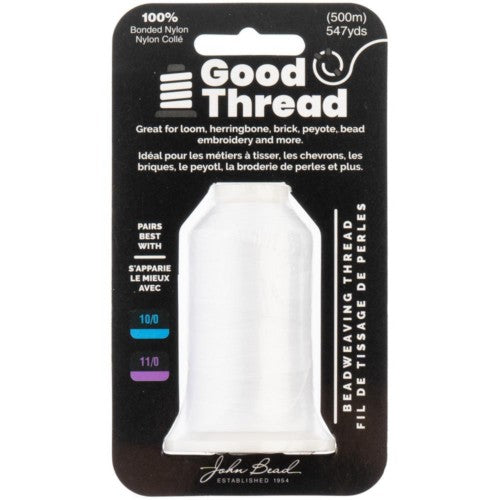 John Bead Good Thread White 500m Spool