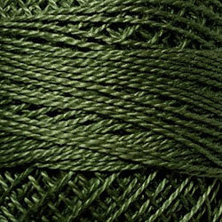 Valdani Solid Pearl Cotton Ball Size 5 - 46yd / 822 Olive Green Medium