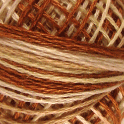 Valdani Variegated 3 Strand Ball Cotton Floss - 30yd / M Cappucino