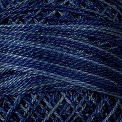 Valdani Variegated Pearl Cotton Ball Size 8 - 73yd / P7 Withered Blue