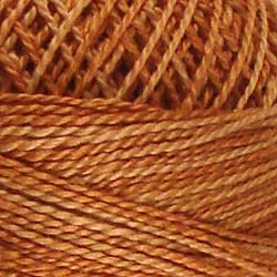 Valdani Variegated Pearl Cotton Ball Size 5 - 46yd / H206 Washed Orange