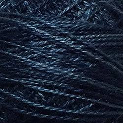 Valdani Variegated Pearl Cotton Ball Size 5 - 46yd / H207 Darkened Blue