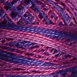 Valdani Variegated Pearl Cotton Ball Size 5 - 46yd / O521 Mulberry Grape