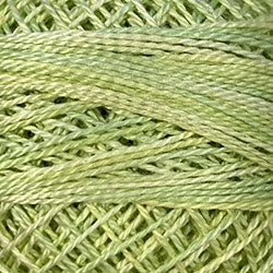 Valdani Variegated Pearl Cotton Ball Size 5 - 46yd / O543  Lime Sherbet