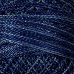 Valdani Variegated Pearl Cotton Ball Size 5 - 46yd / P7 Withered Blue