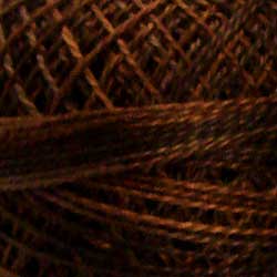 Valdani Variegated Pearl Cotton Ball Size 5 - 46yd / P12 Brown