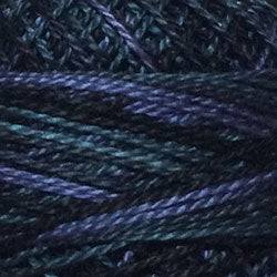 Valdani Variegated Pearl Cotton Ball Size 5 - 46yd / M91 Black Night