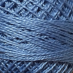 Valdani Solid Pearl Cotton Ball Size 5 - 46yd / 100 Denim Light