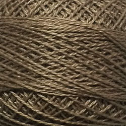 Valdani Solid Pearl Cotton Ball Size 5 - 46yd / 196 Golden Brown