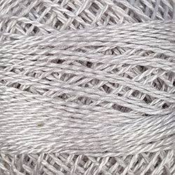 Valdani Solid Pearl Cotton Ball Size 12 - 109yd / 117 White Smoke Gray