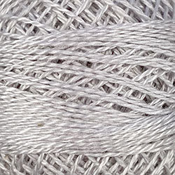 Valdani Solid Pearl Cotton Ball Size 5 - 46yd / 117 White Smoke Gray